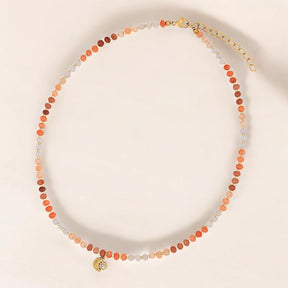 Zonsondergang Glans Jade Ketting