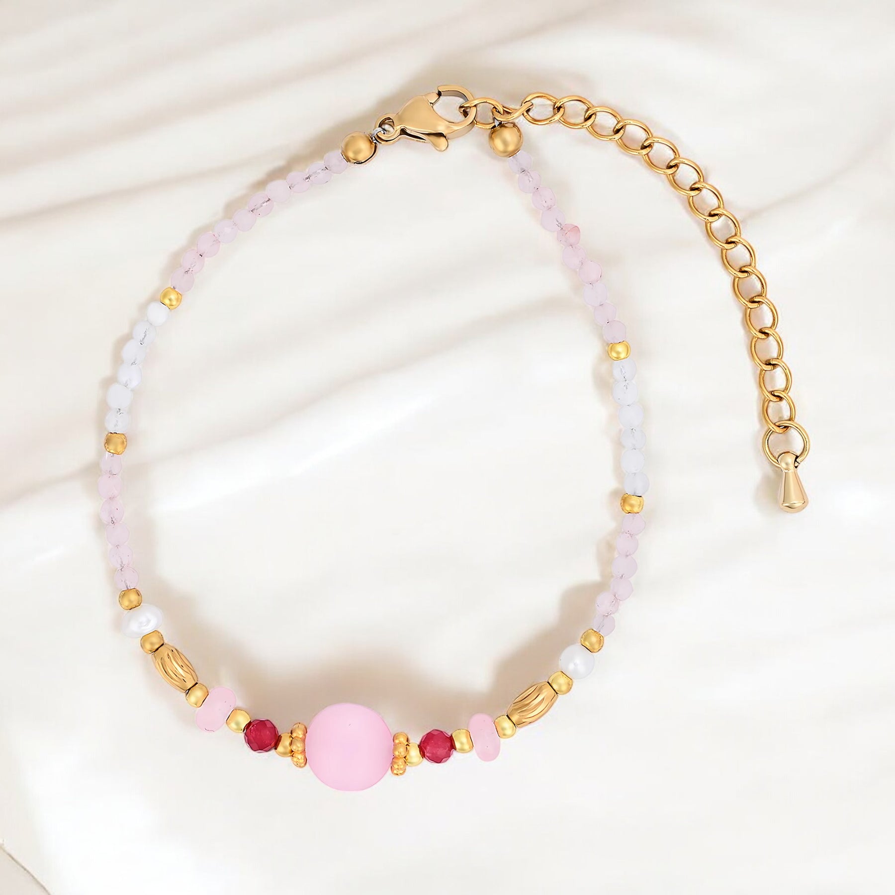 Maanschijn Rozenkwarts Armband