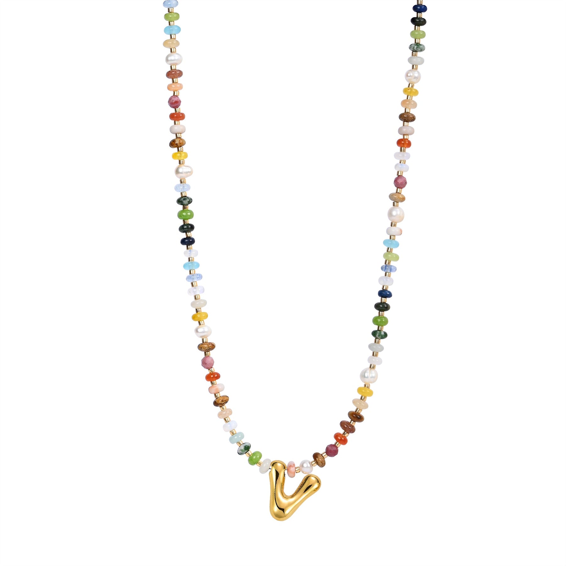 Multicolor bubbelletter ketting