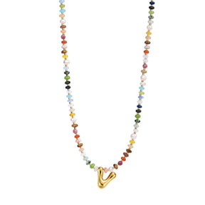 Multicolor bubbelletter ketting