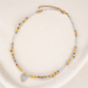Collier de charme d'amour en pierre de lune
