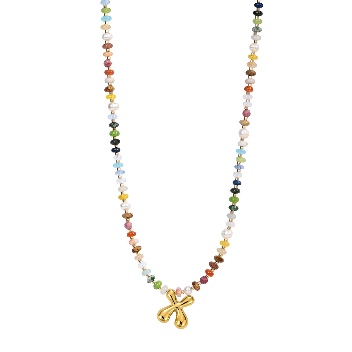 Multicolor bubbelletter ketting