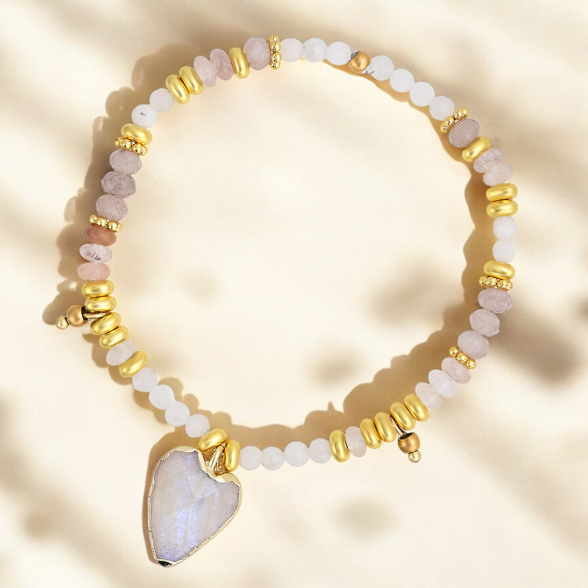 Middernacht Agaat Lotus Armband