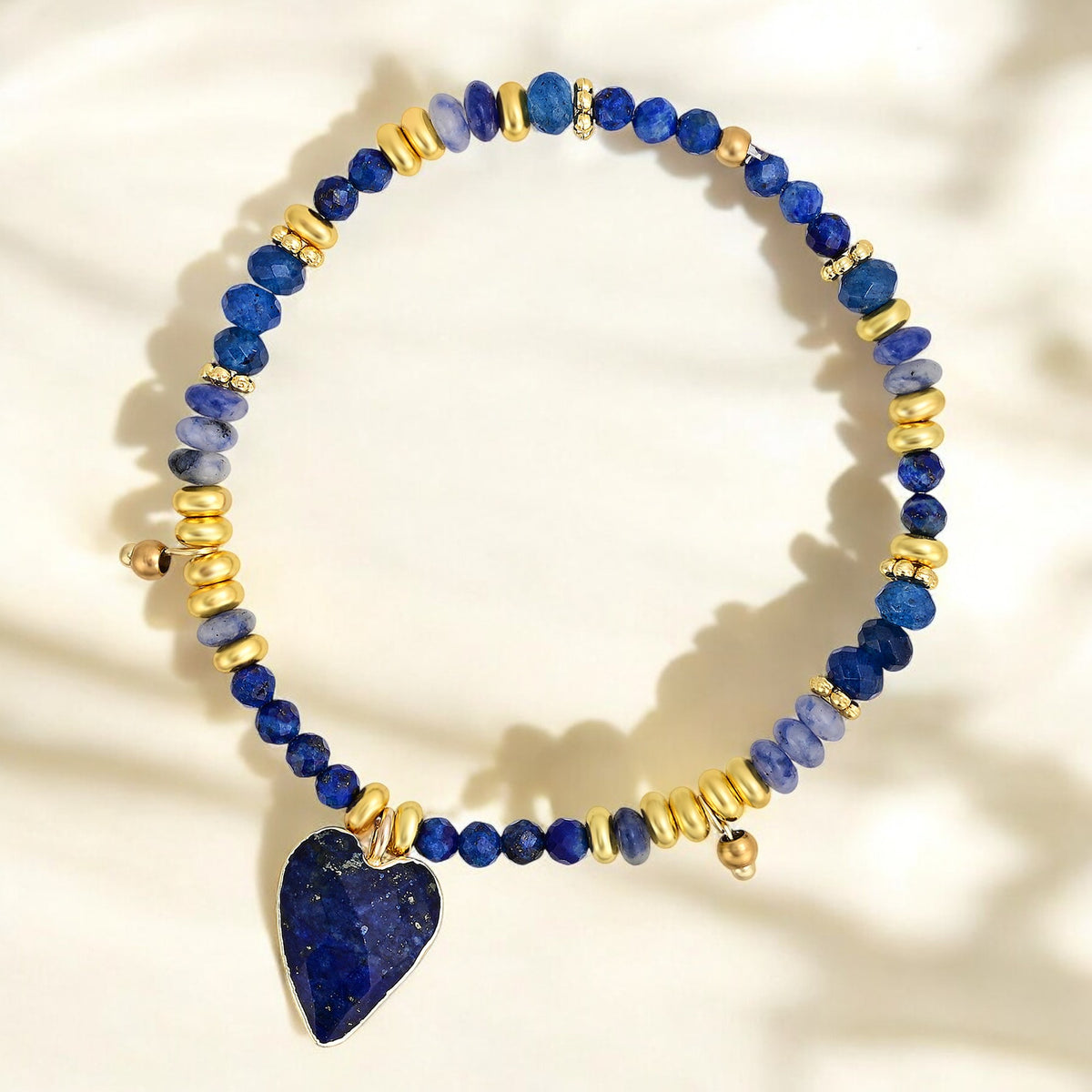 Middernacht Agaat Lotus Armband