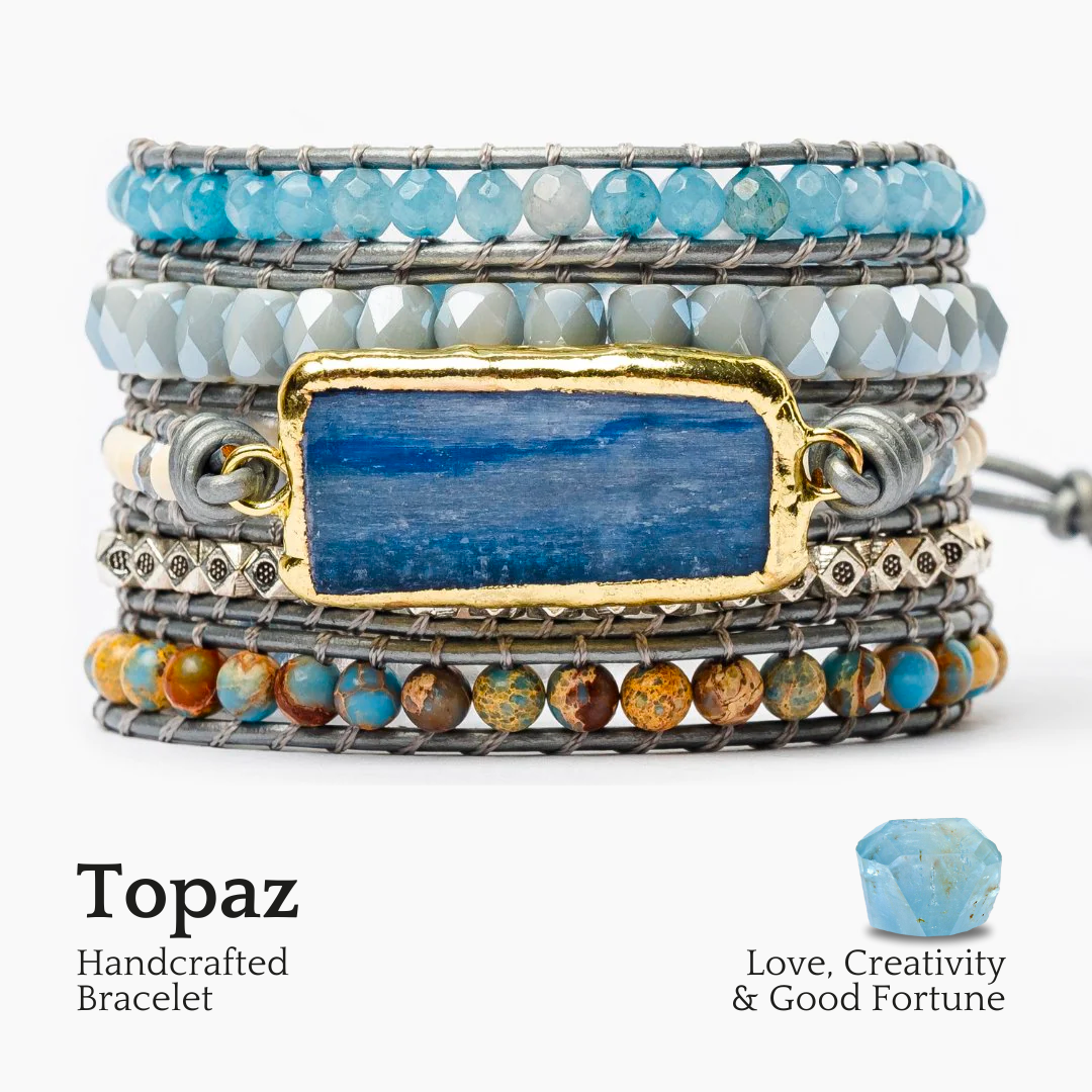 Heilender Topas Wickelarmband