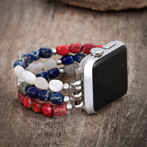 Bracelet Apple Watch extensible Flamme de l'Indépendance