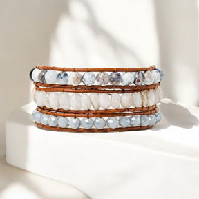 Bracelet artisanal enroulé Harmonie Blanche