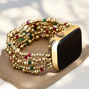 Merry Clover Gouden Stretch Apple Watch Bandje