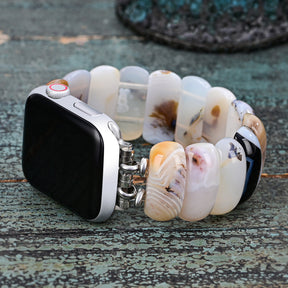 Bracelet Apple Watch en agate ivoire dune