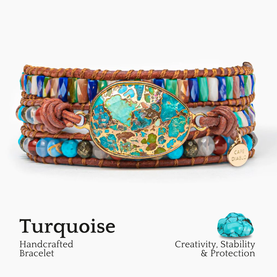 Bracelet Énergie Lionne Turquoise