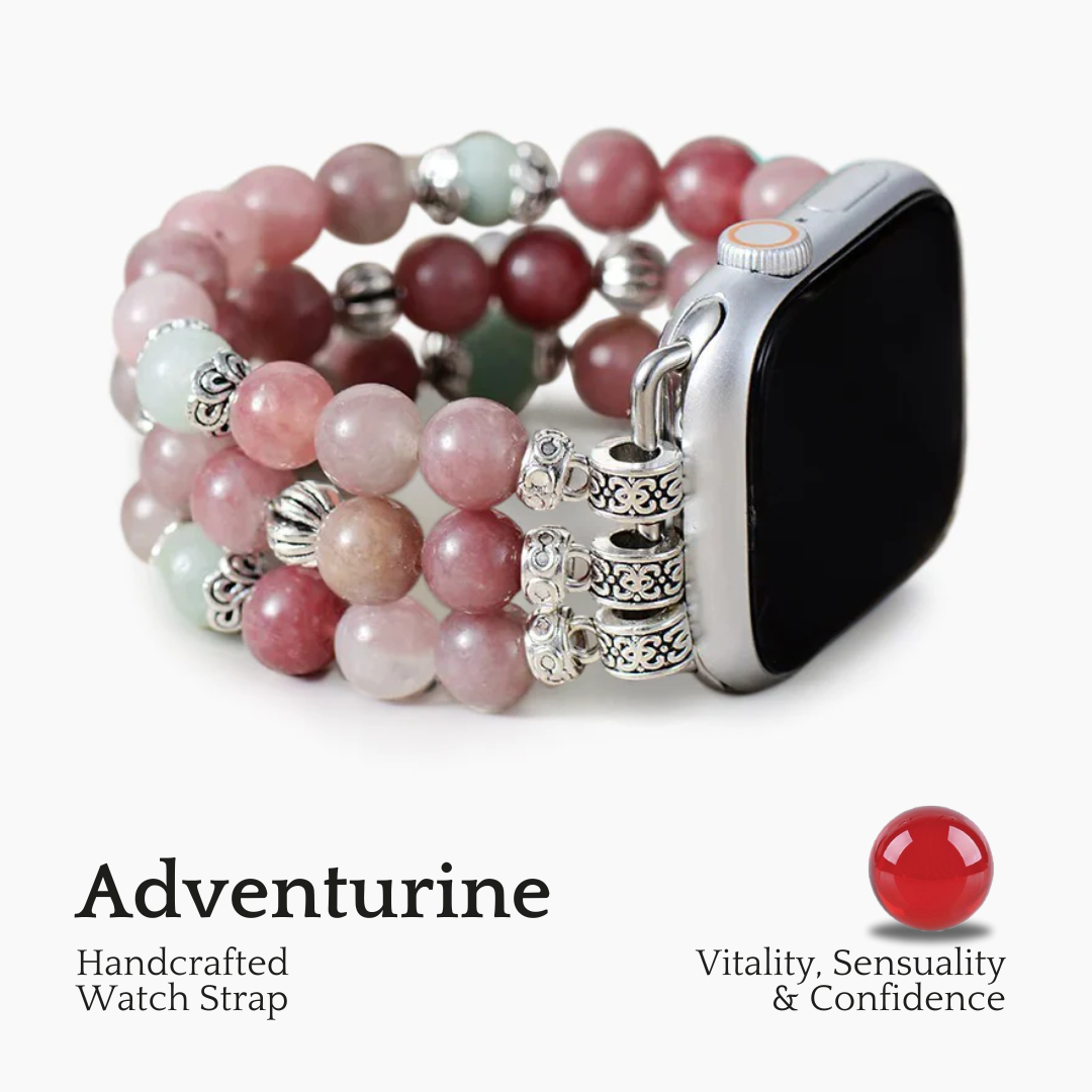 Donkerroze rekbare Apple Watch-band
