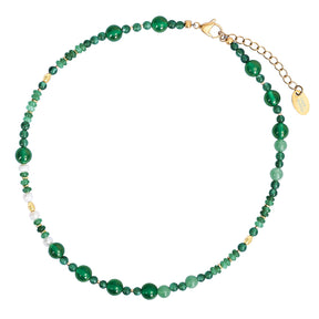 Groene Agaat & Parel Harmonie Ketting