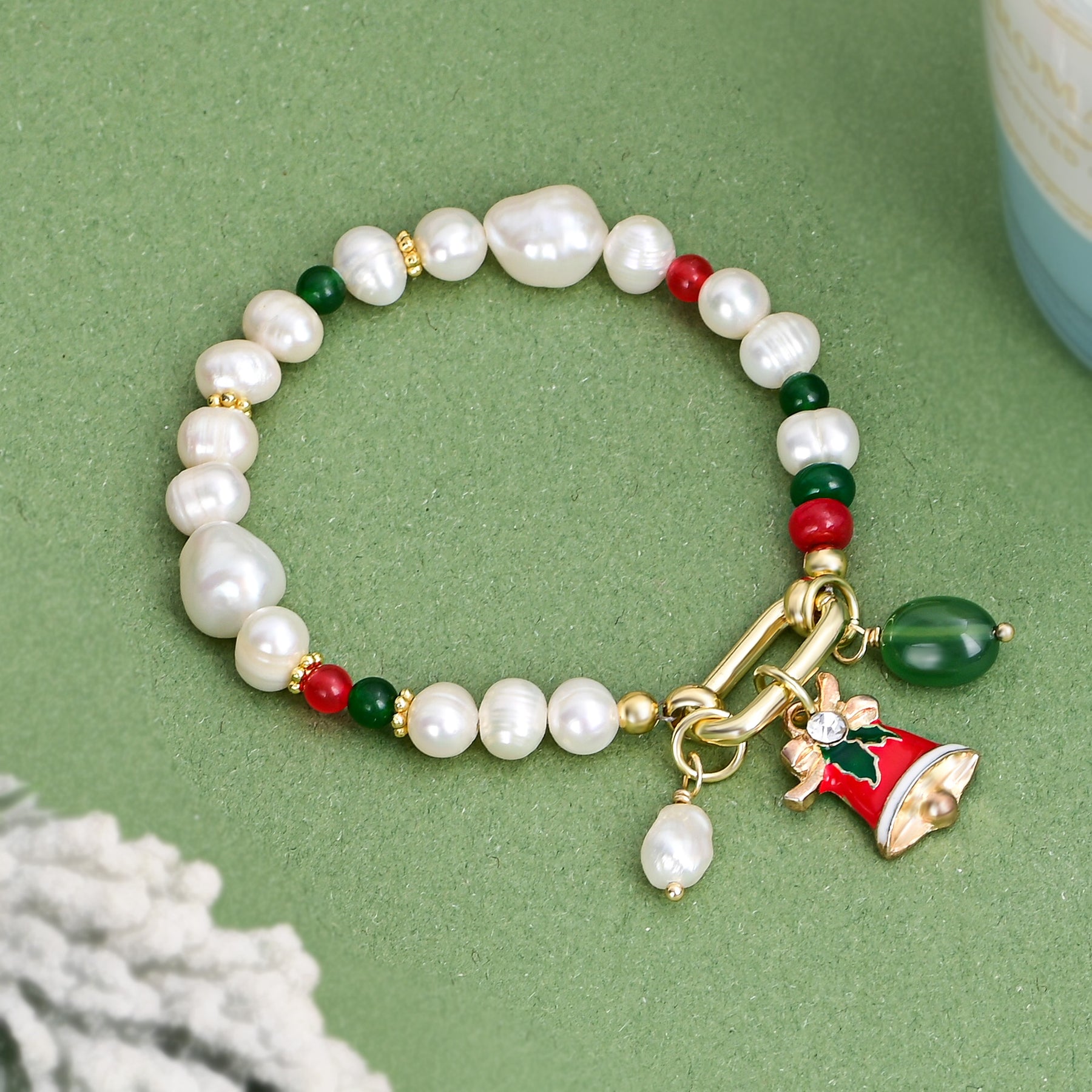 Kerstsfeer edelsteen armband