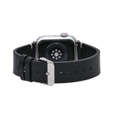 Heren donkerbruine leren Apple Watch-band