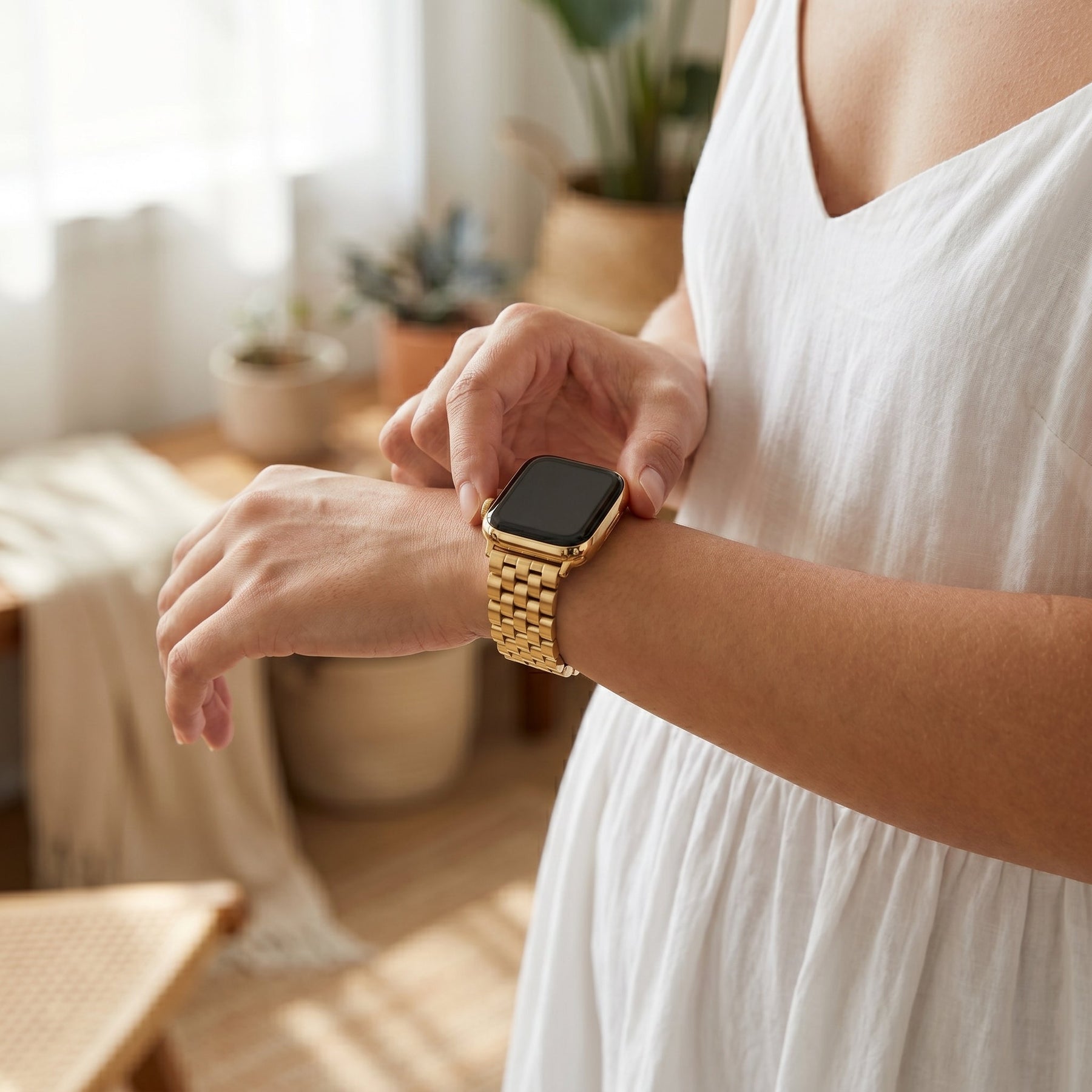 Goldenes Chic Luxus Apple Watch Armband
