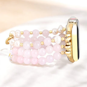 Bracelet extensible Boss Mom en quartz rose pour Apple Watch
