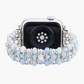 Aquamarin-Saphir geflochtenes Apple Watch Armband