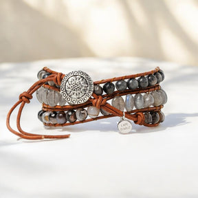 Bracelet artisanal en labradorite