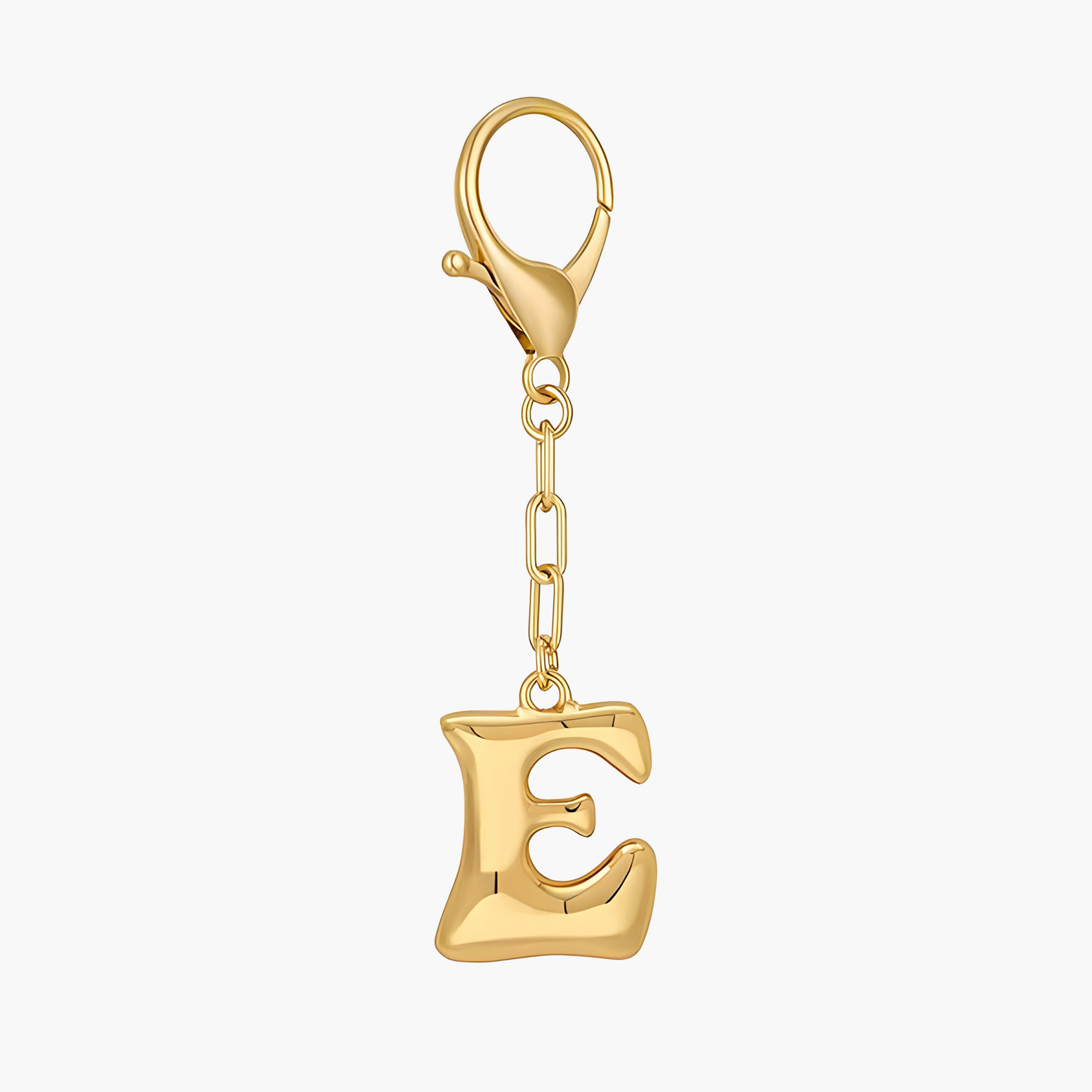 Schlüsselanhänger mit Initial-Buchstaben in Blasenoptik & Taschenanhänger