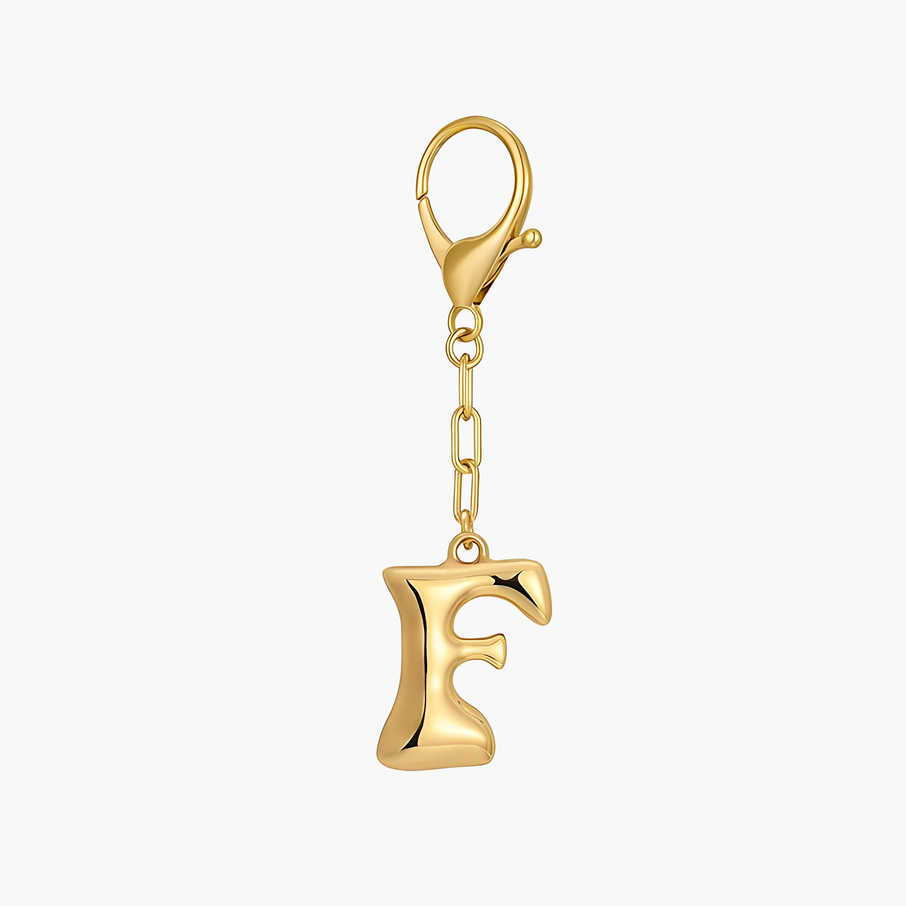 Schlüsselanhänger mit Initial-Buchstaben in Blasenoptik & Taschenanhänger