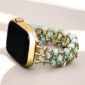 Bracelet tressé Apple Watch en amazonite Dream