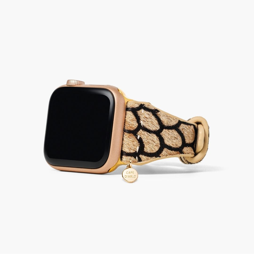 Bracelet Apple Watch en cuir écailles de minuit