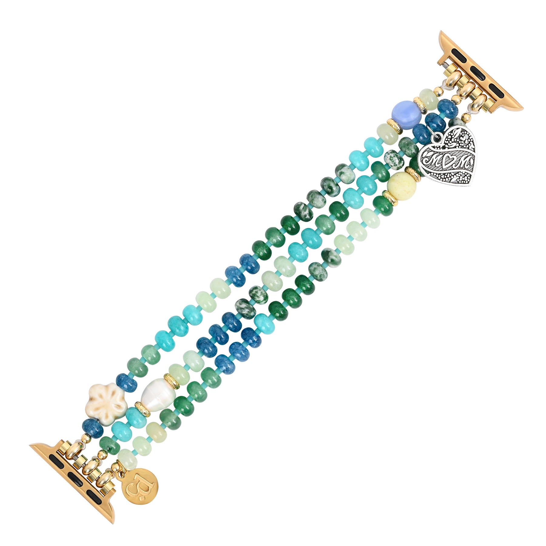 Jade Pearl Love MOM Stretch Apple Watch Armband