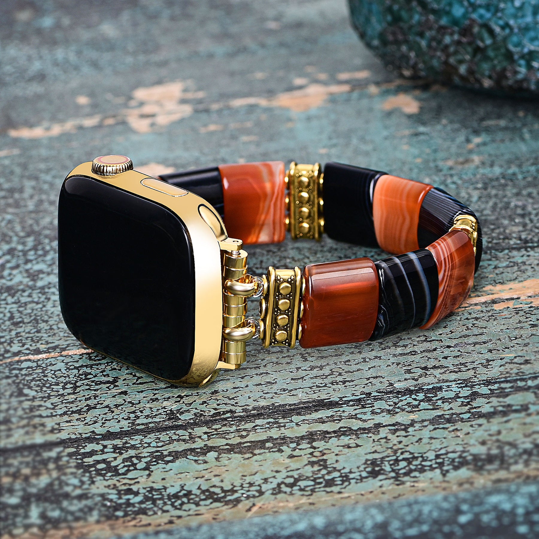 Haunted Stripes Halloween Apple Watch Bandje