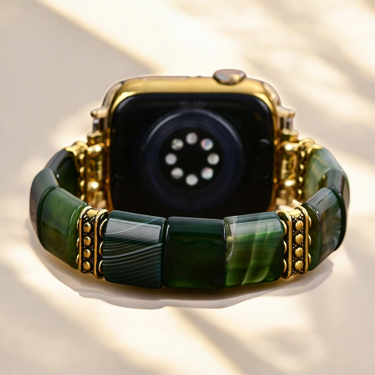 Bracelet extensible en agate sérénité éternelle Apple Watch