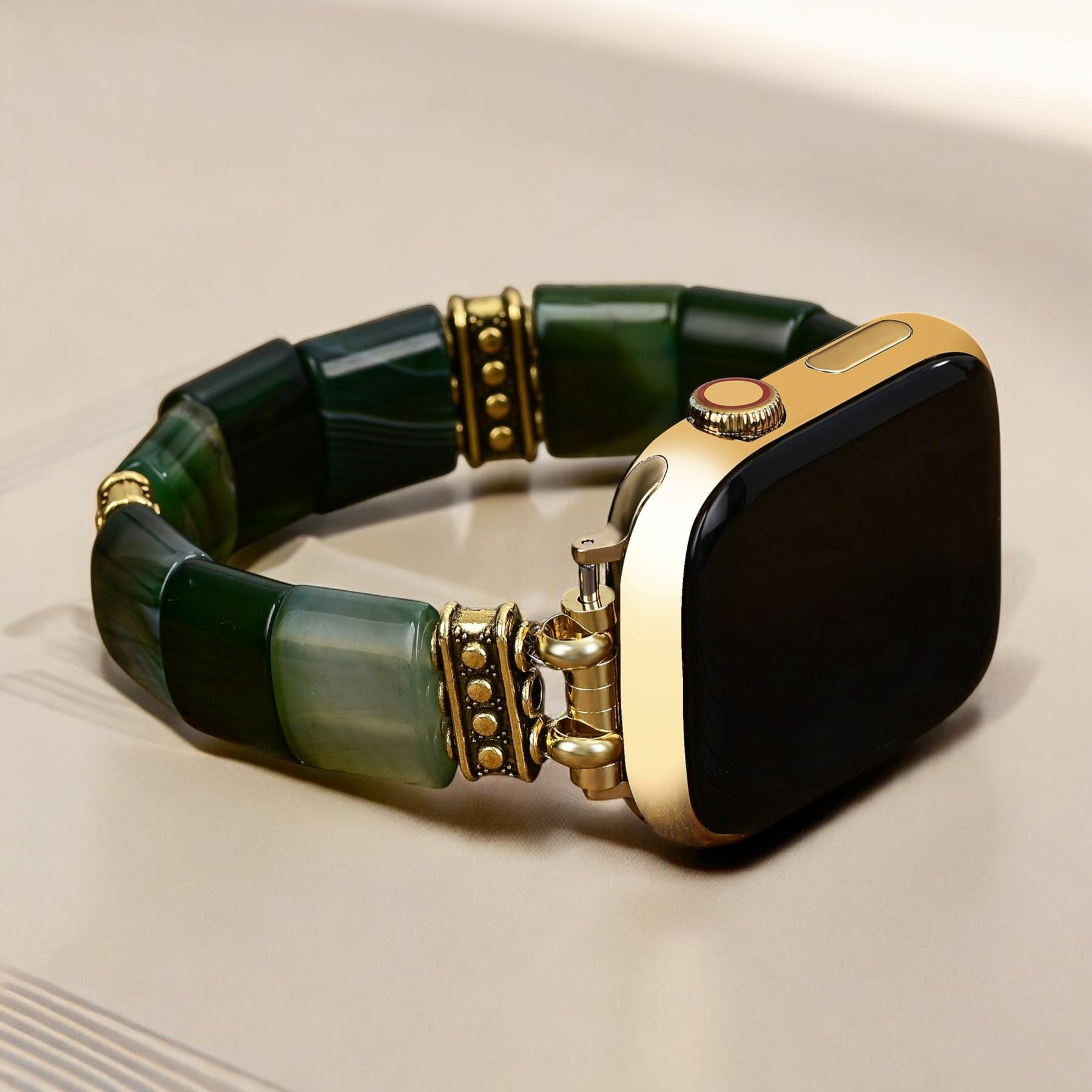 Evergreen Serenity Agaat Rekbare Apple Watch Band