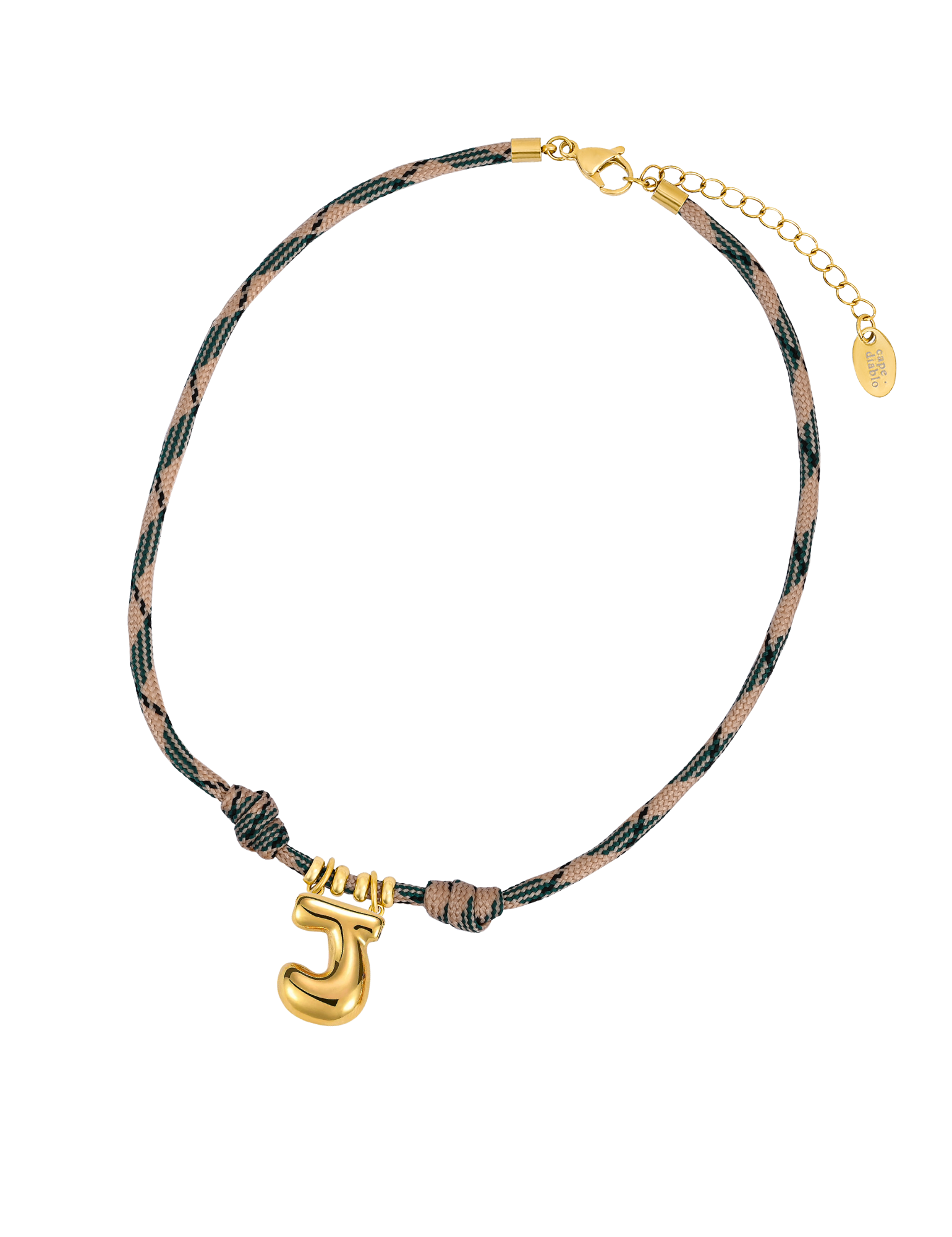 Gouden Bellenletter Touwketting