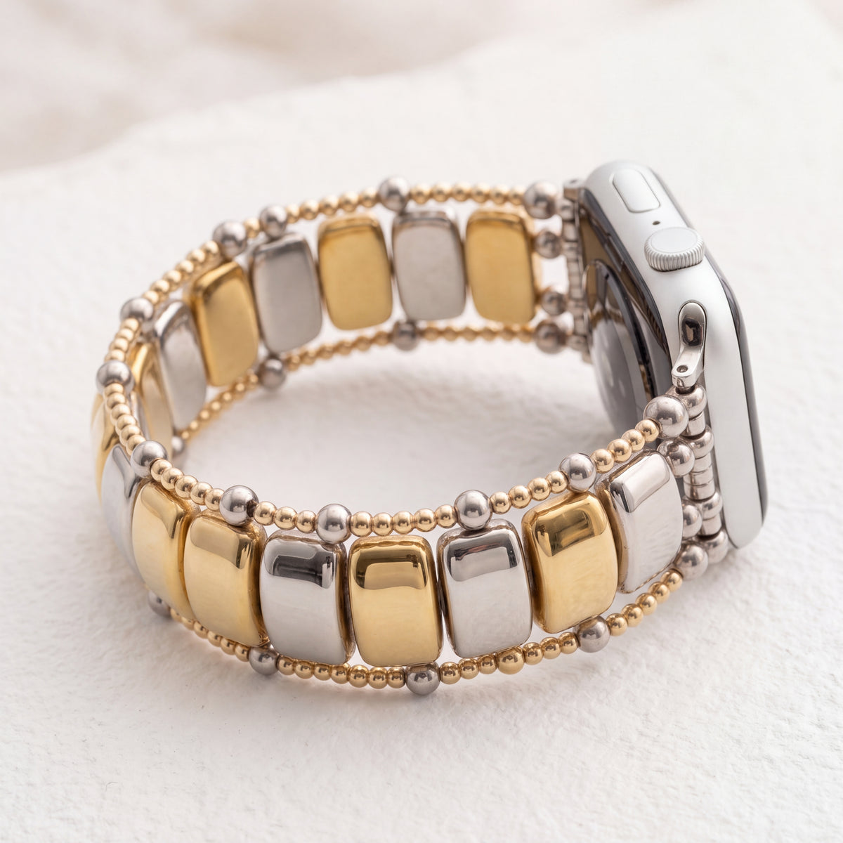 Elastische Apple Watch-band voor eeuwige gelukzaligheid