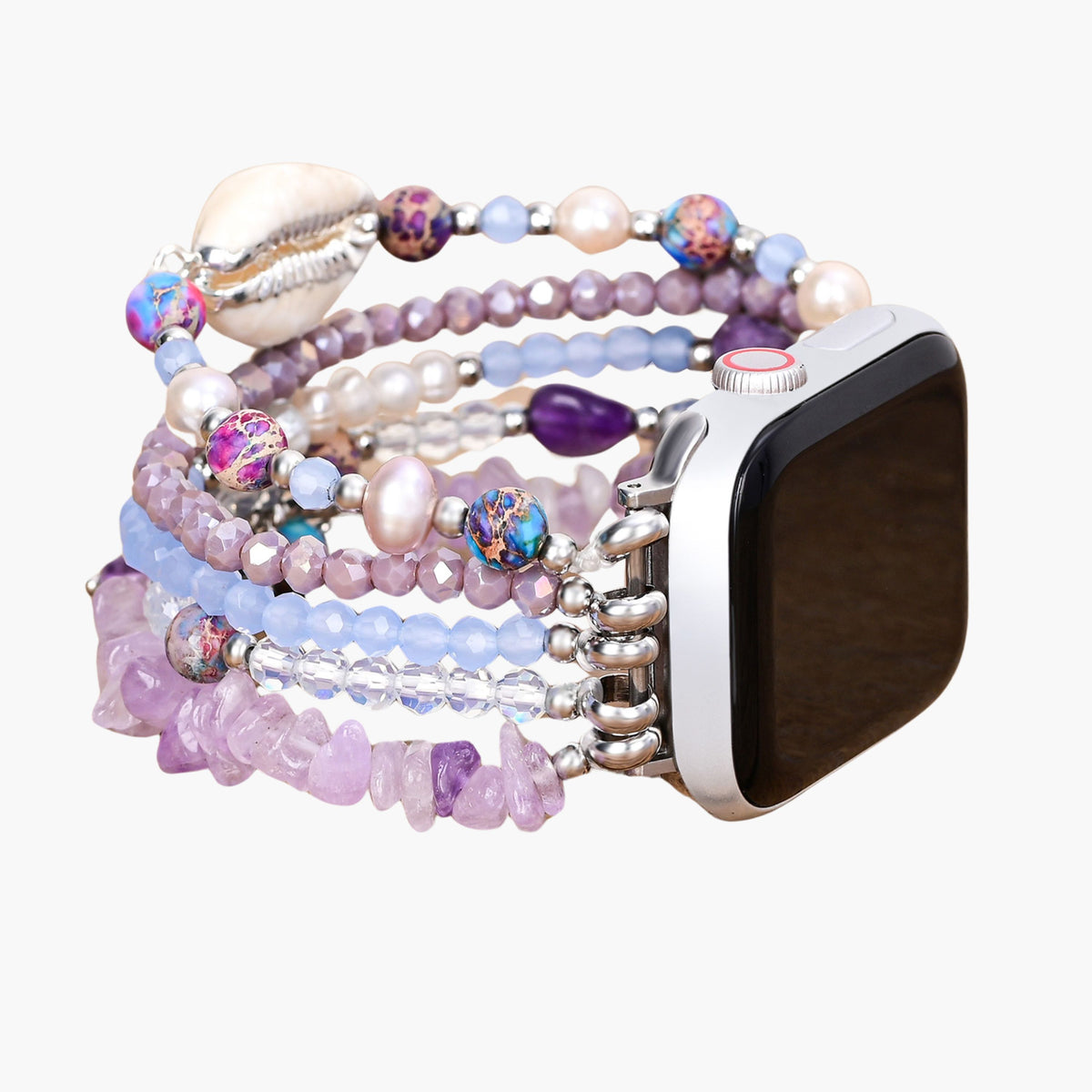 Lilac Shoreline Stretch Apple Watch-bandje