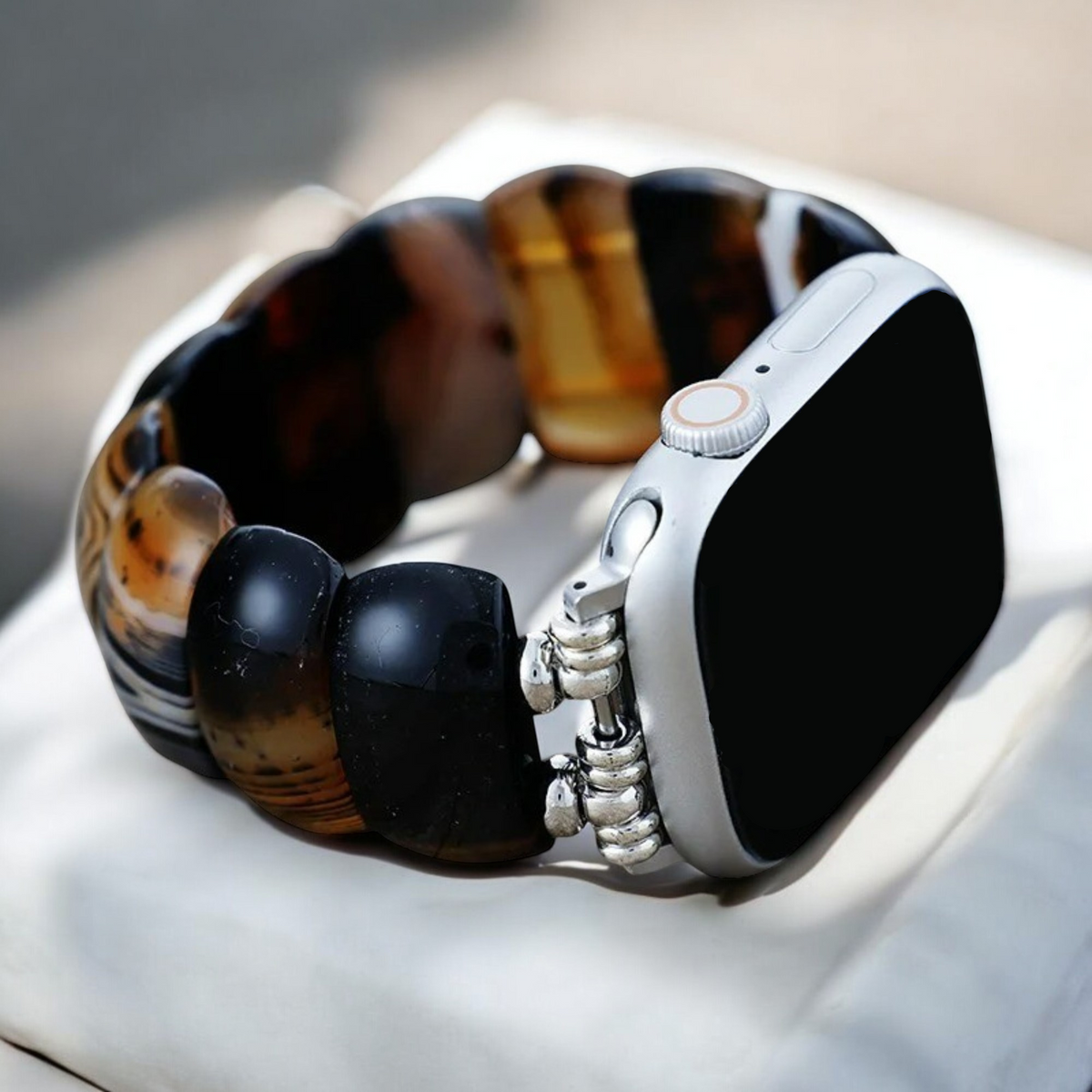 Bohemian Onyx Elegance Stretch Apple Watch Armband