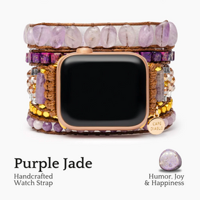 Magische Apple Watch-band van paars jade