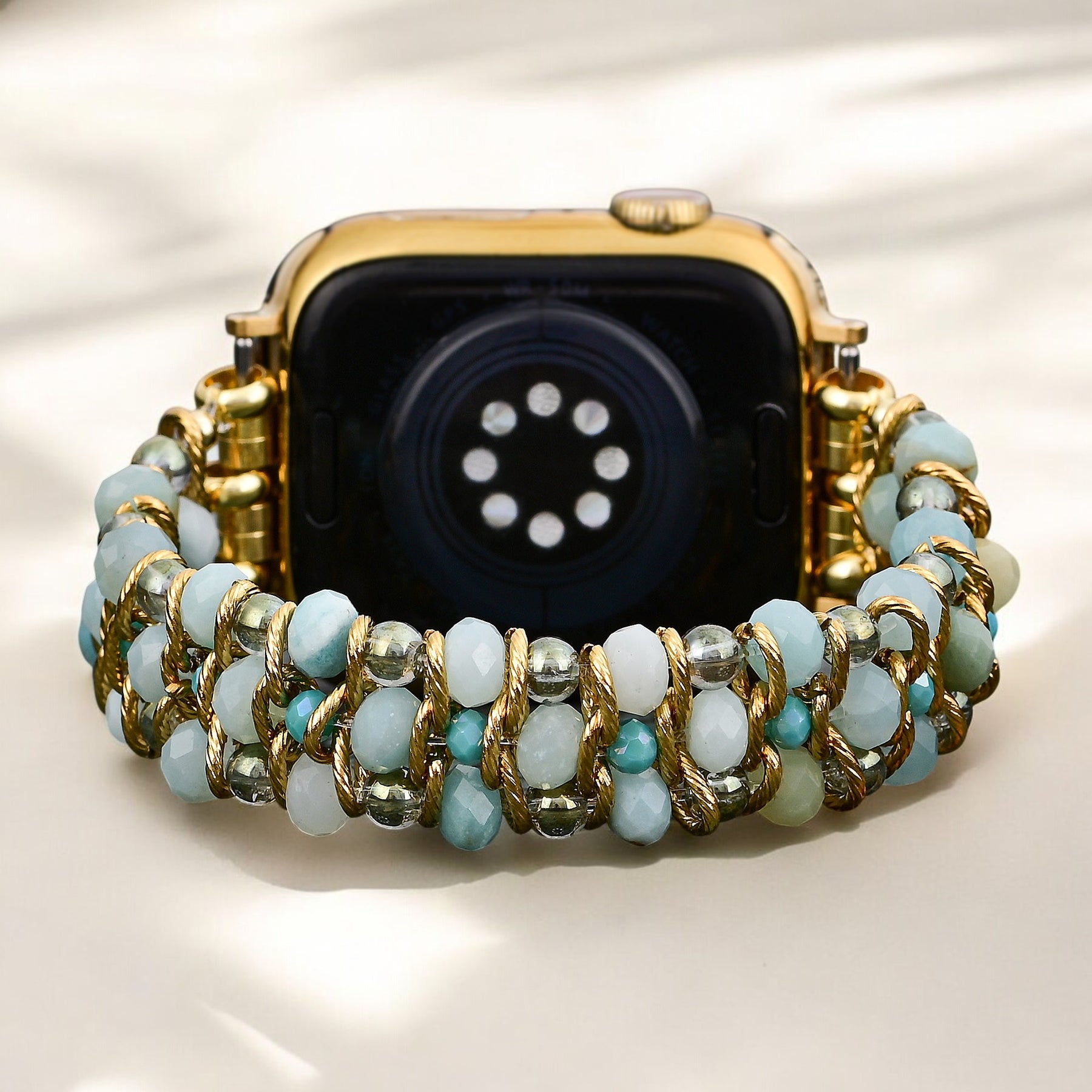 Bracelet tressé Apple Watch en amazonite Dream