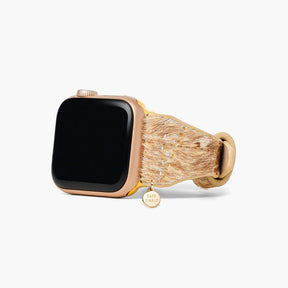 Drijfhout tinten lederen Apple Watch band