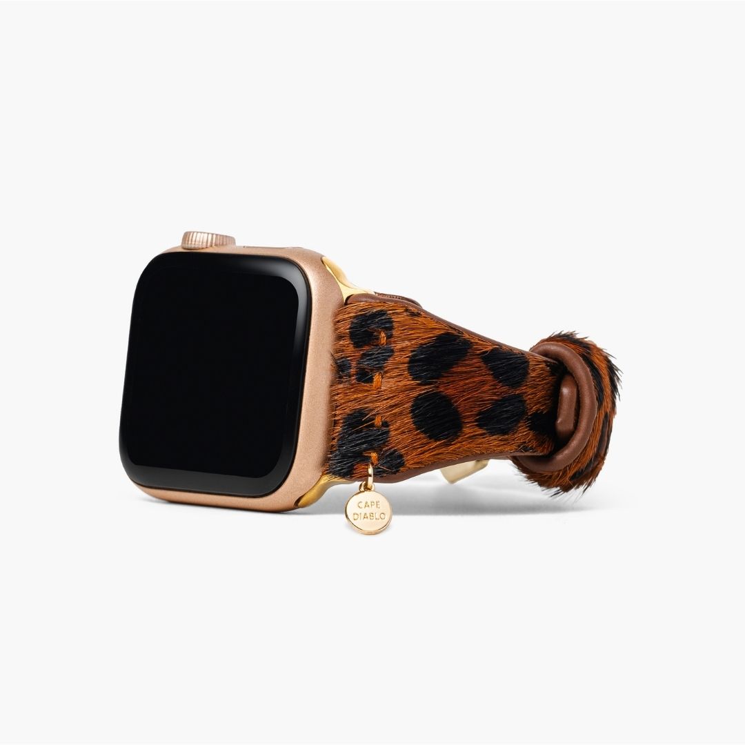 Panthera bruin lederen Apple Watch -band