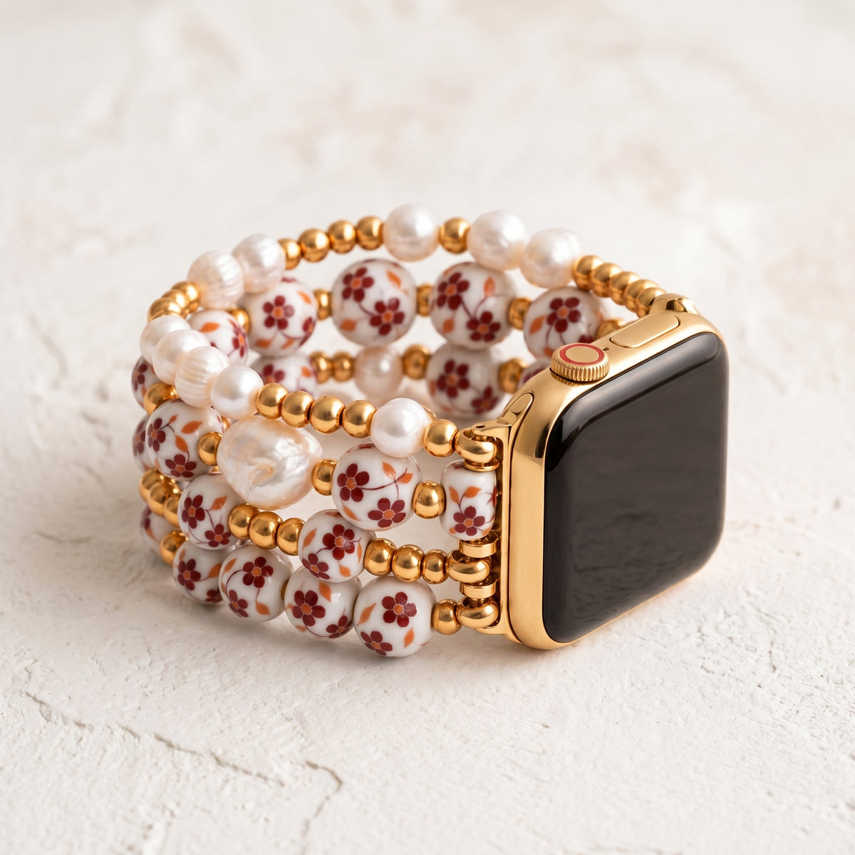 Porseleinen tuin Apple Watch-bandje Autumn Blossom