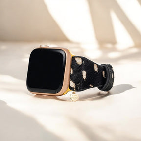 Monochrome Safari Leren Apple Watch Bandje