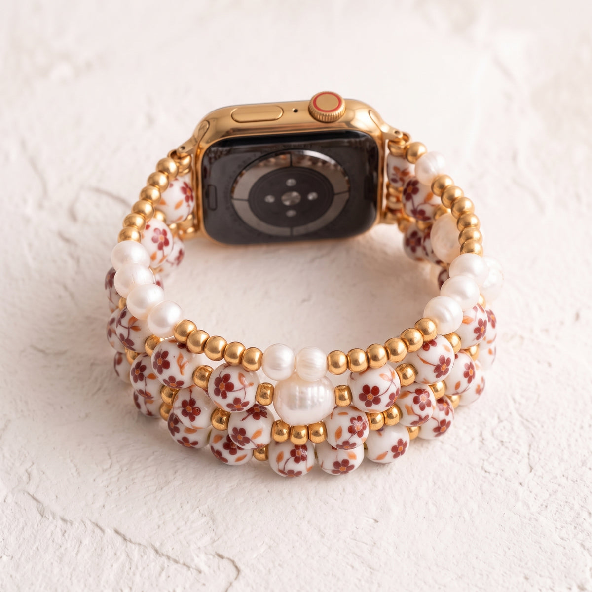 Porseleinen tuin Apple Watch-bandje Autumn Blossom