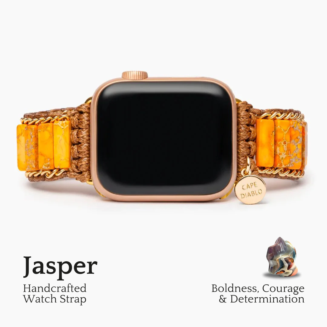 Peachy Imperial Jasper Apple Watch-bandje