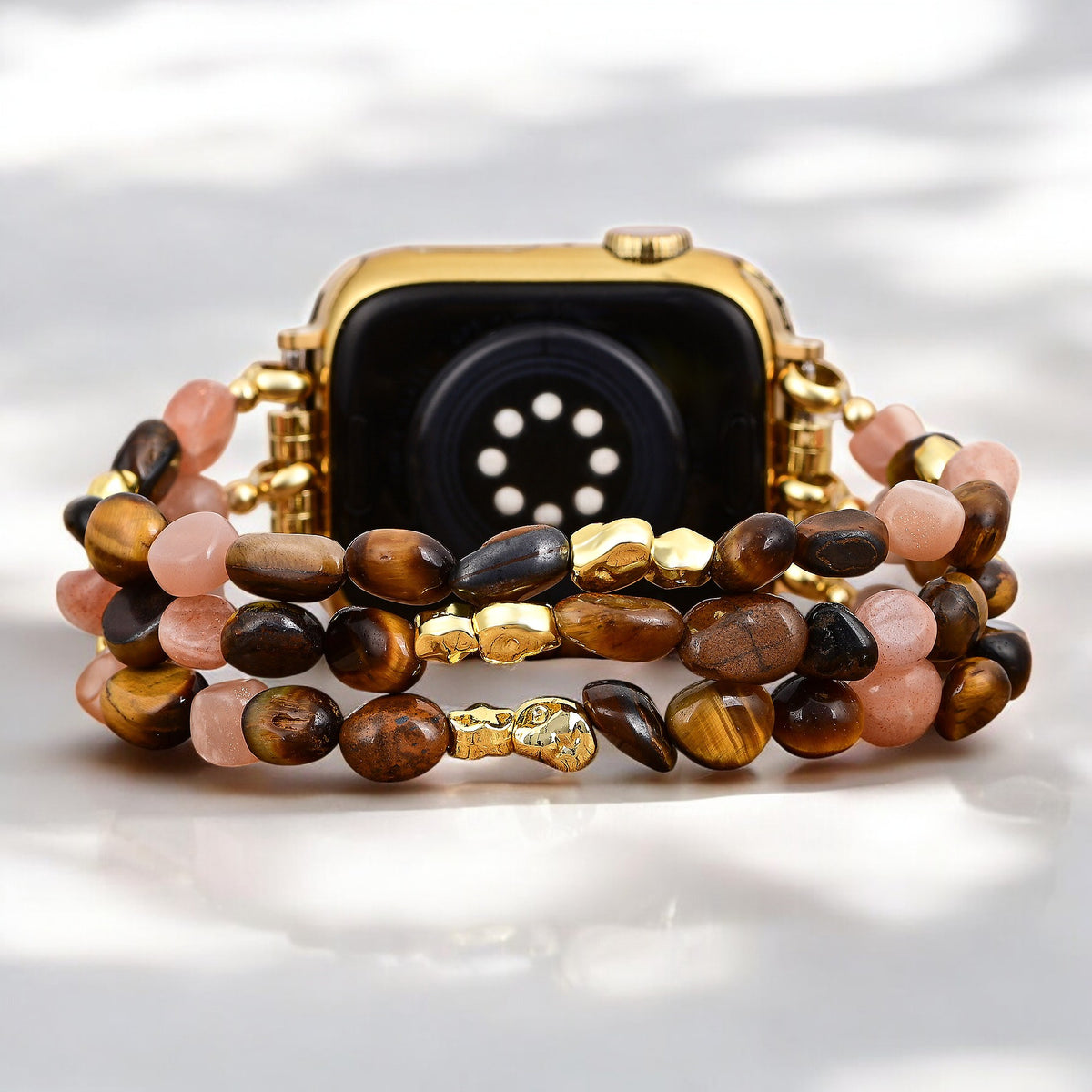 Golden Glowcore Stretch Apple Watch Bandje