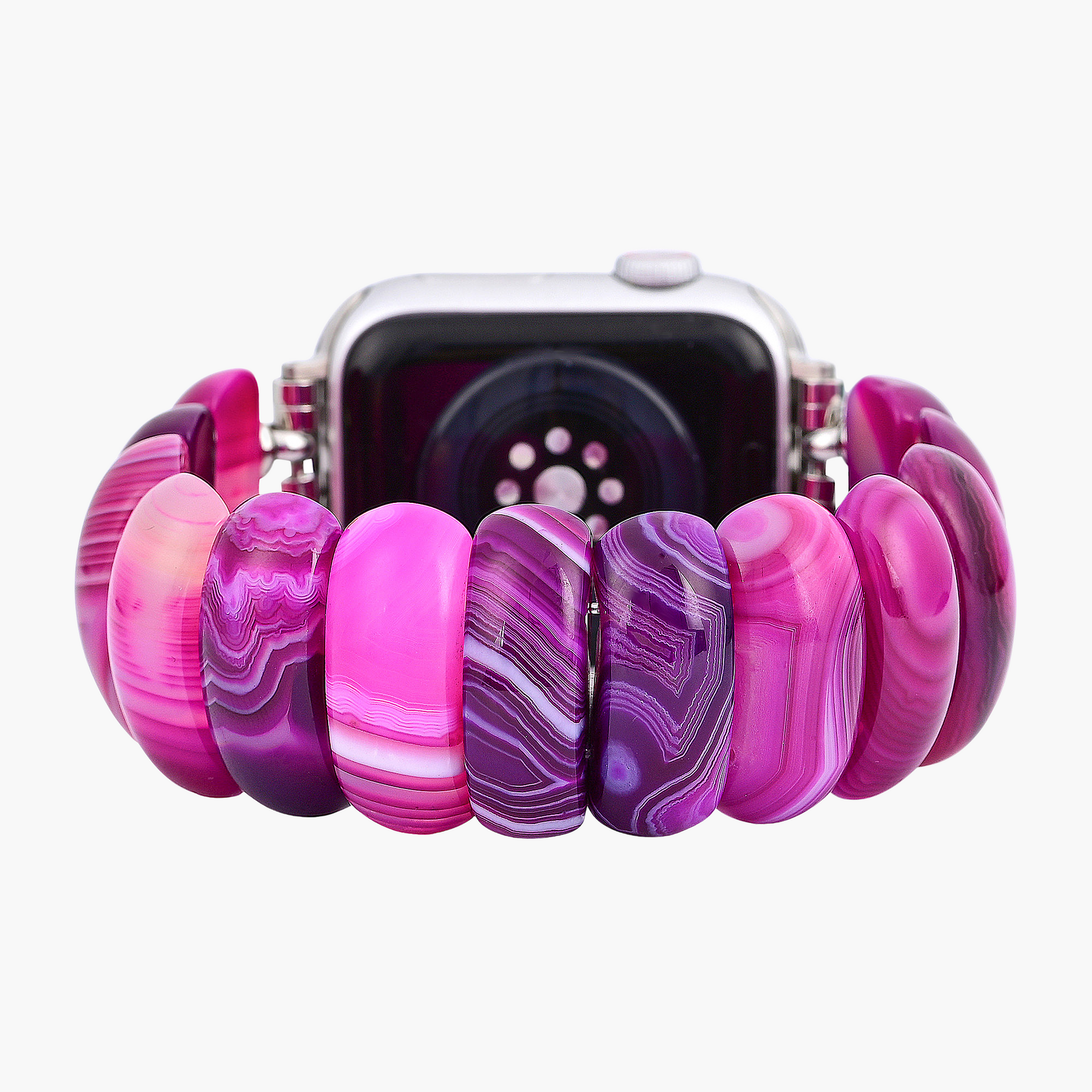 Strap aus strahlendem Orchideen-Achat für Apple Watch