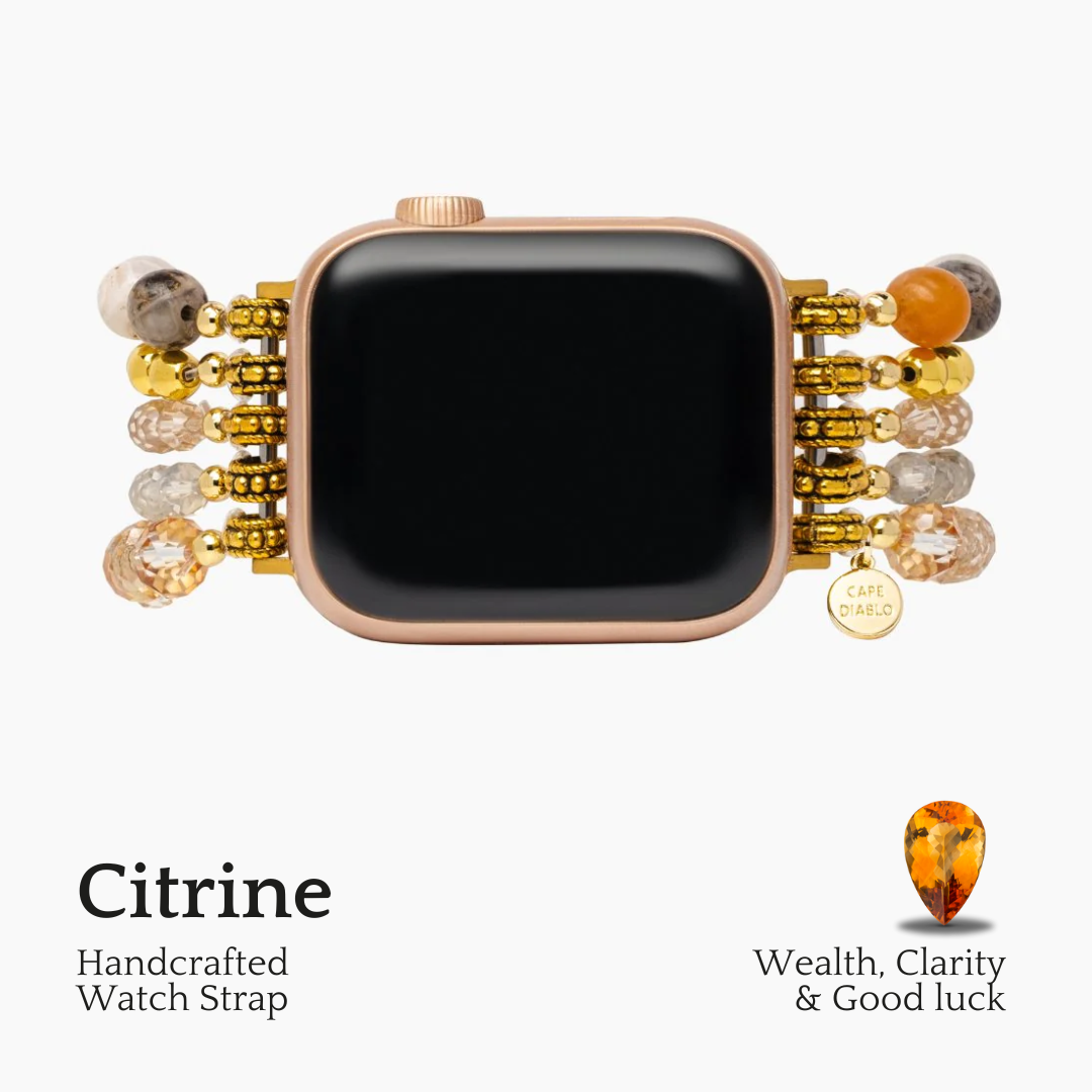 Donker champagne stretch Apple Watch-bandje