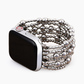 Platinum Demure Stretch Apple Watch Armband