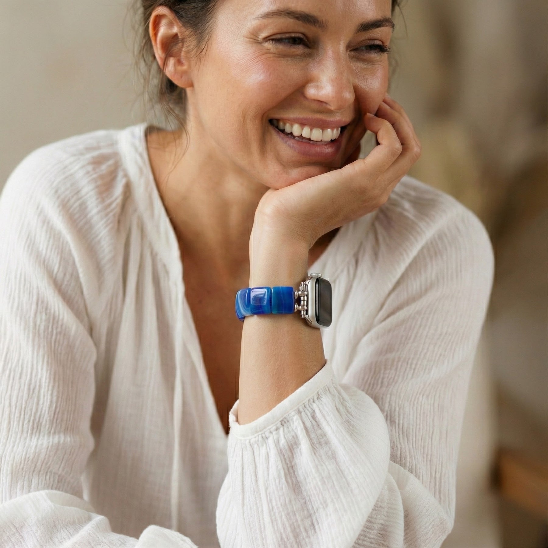 Oceanic Bliss Stretch Apple Watch-band