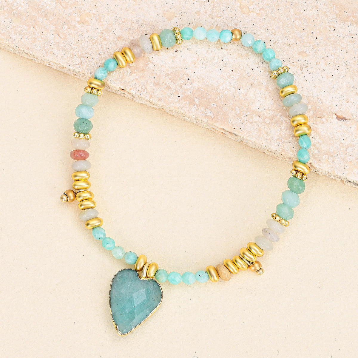 Middernacht Agaat Lotus Armband