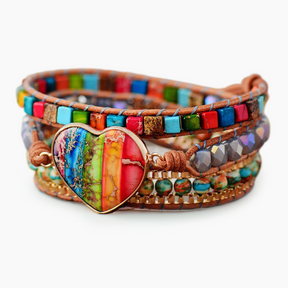 Bracelet enveloppant de protection de chakra vibrant