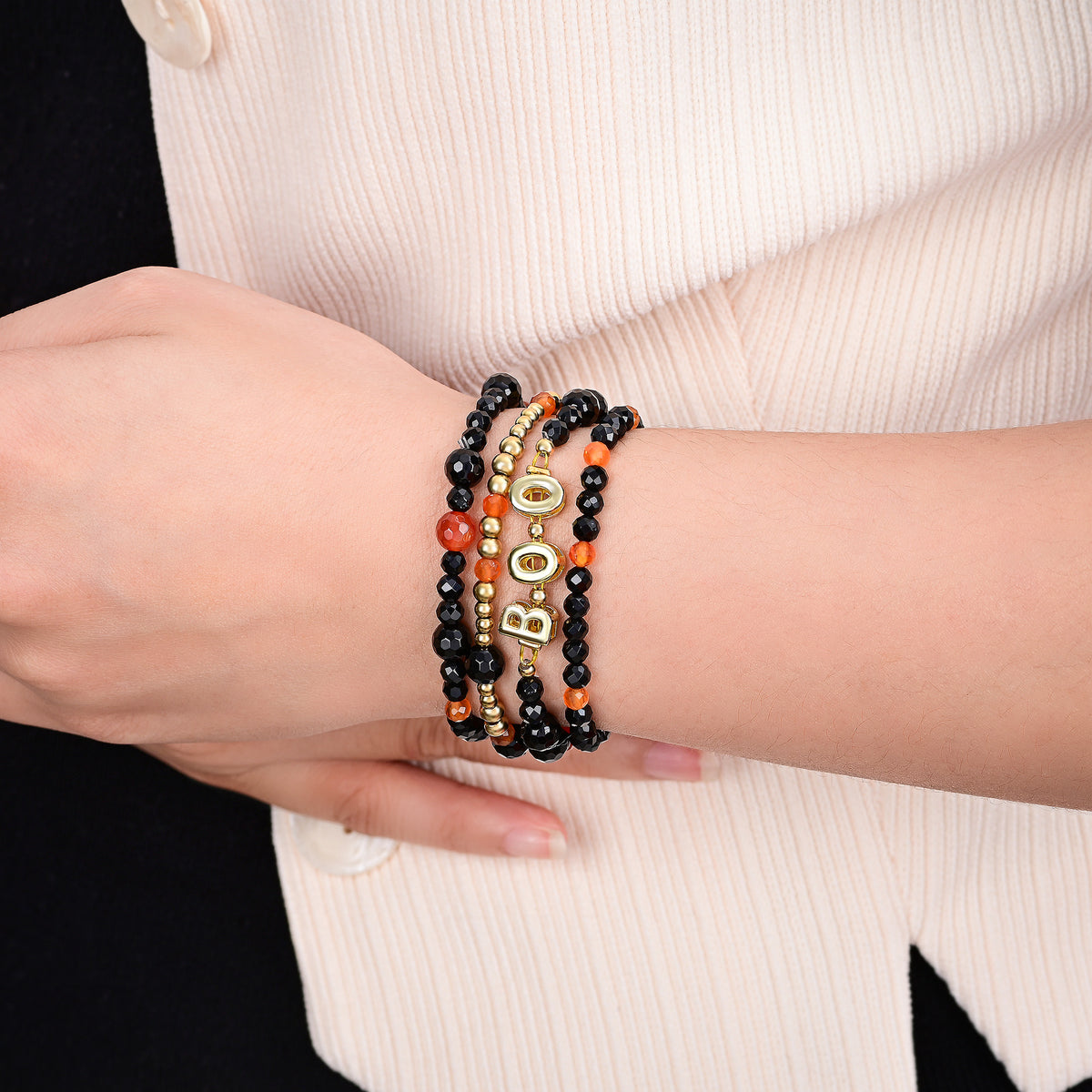Halloween Kürbisfeld Armband Set